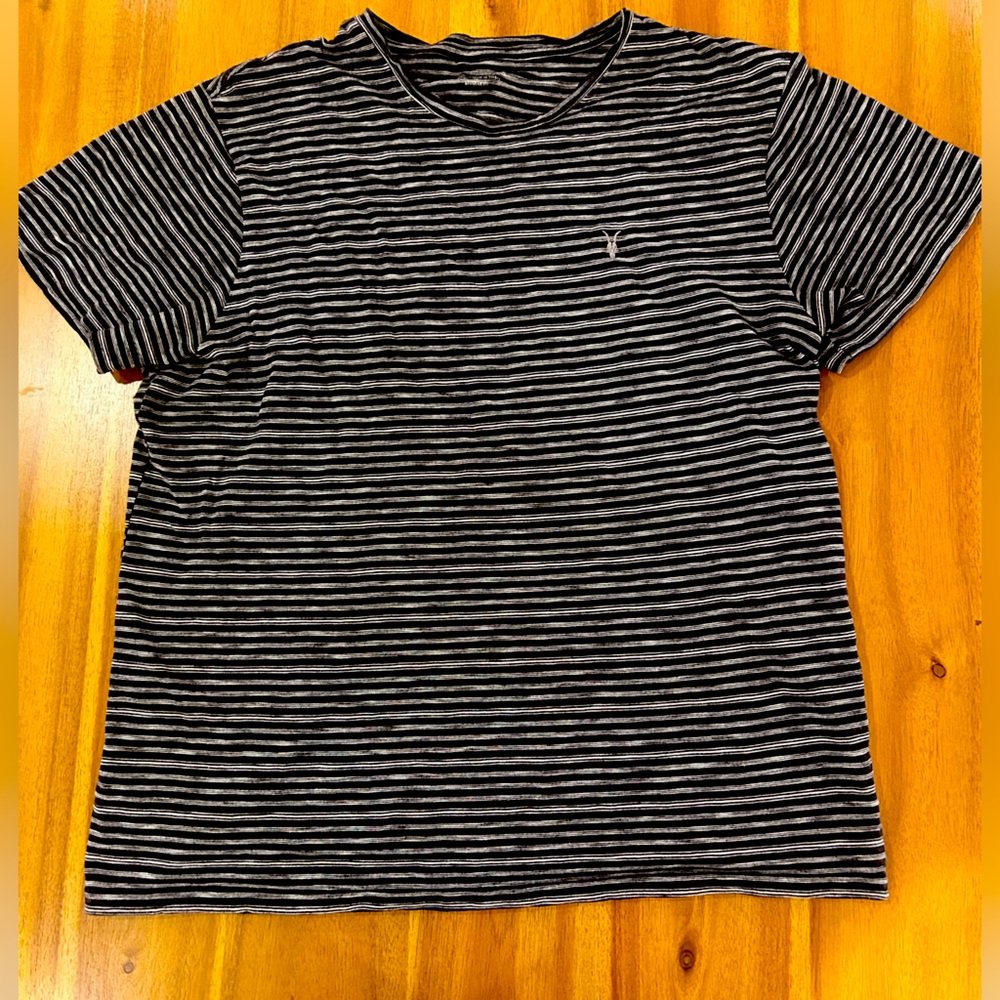Allsaints Horizontal Microstripe T-Shirt
